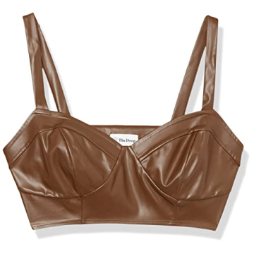 Stylish Vegan Leather Bralette - The Drop Women