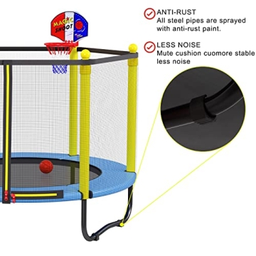 Kids Trampoline for Toddlers - Safe Indoor & Outdoor Fun