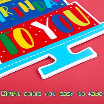 URATOT 2 Pack Birthday Yard Signs Outdoor Lawn Decorations Birthday Cake Yard Signs Birthday Balloon...