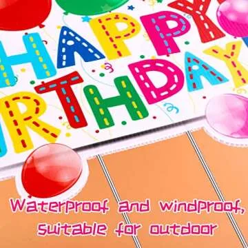 URATOT 2 Pack Birthday Yard Signs Outdoor Lawn Decorations Birthday Cake Yard Signs Birthday Balloons Yard Signs with Stakes for Home Party Decorations