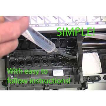 Print Head Cleaner for Epson Printers WF-7610 WF-7620 WF-2760 WF-2750 WF-3640 WF-3620 WF-2650 XP-430 XP-330 XP-420 XP-410 XP-220 XP-320-1/2 Gallon Cleaning Solution