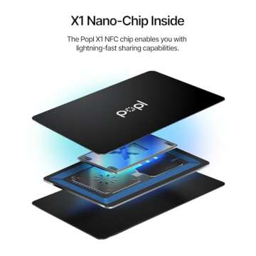 Popl Digital Business Card - Smart NFC Networking Card - Tap to Share - iPhone & Android (Black)