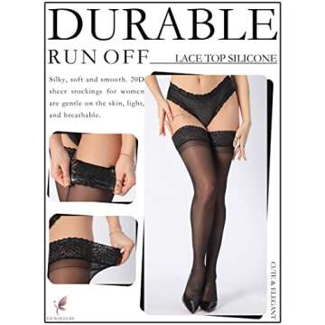 Stylish DORALLURE Thigh High Stockings - Comfortable Fit