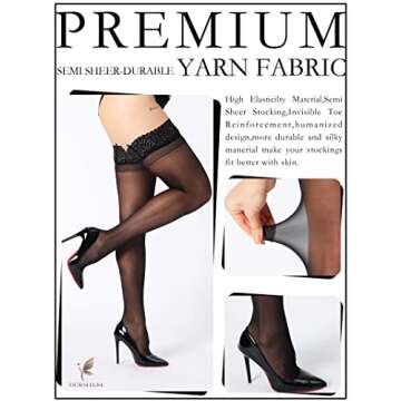 Stylish DORALLURE Thigh High Stockings - Comfortable Fit