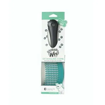Wet Brush Pet Brush Comb Detangler, Teal - WaveTooth Bristles Prevent Knots & Snags - Ideal for Any Breed Or Coat - for Dogs, Cats, Rabbits & More