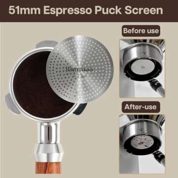 Bamynoir 51mm Espresso Puck Screen for Optimized Brewing