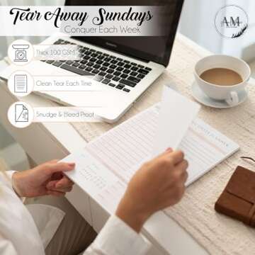 Anna Marie Planner Notepad 52 Weeks for Productivity and Goals