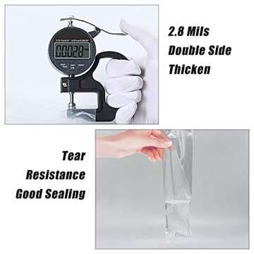 SUREHOME Pretzel Rod Bags 100 Pcs 2x8 Inch Pretzel Bags Adhesive Pretzels Individual Bags Clear Resealable Self Sealing Cellophane Bags for Chocolate Covered Pretzels Stick Bags Candy Treats Packaging