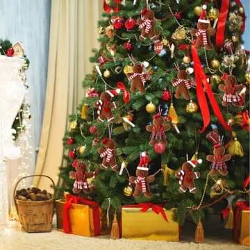 Gingerbread Man Ornaments Set for Christmas Tree Decor