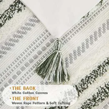 DecorUhome Boho Throw Pillow Cover for Couch and Bed