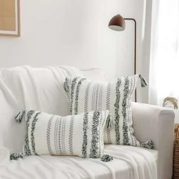 DecorUhome Boho Throw Pillow Cover for Couch and Bed