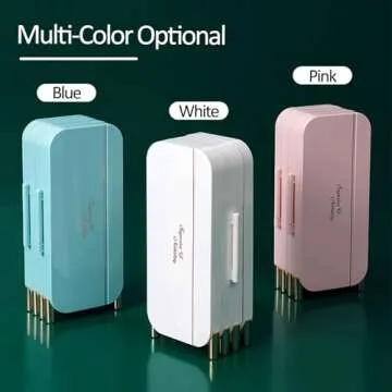 Lejesth Foldable Jewelry Organizer Box with Mirror, 4-Layer Dustproof Earring Necklace and Rings Organizer, Space saving Jewelry box for for Women (White)