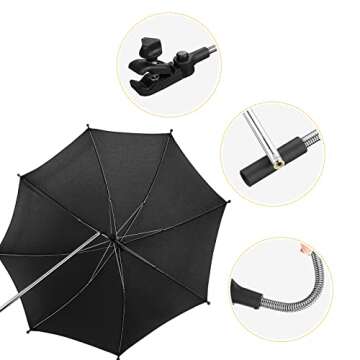 Hillban Baby Stroller Sun Shade Umbrella - 2 Pcs Adjustable