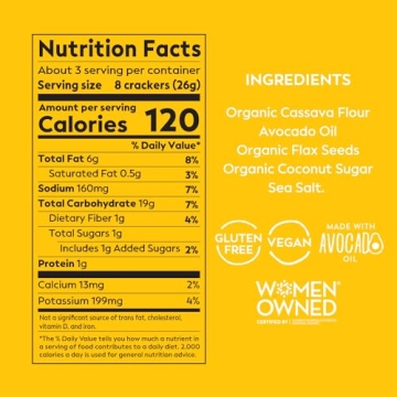 Sunnie Gluten Free Sea Salt Crackers - Healthy & Delicious