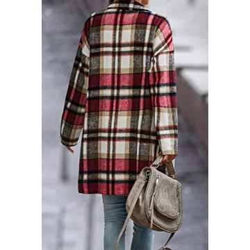 PRETTYGARDEN Women's Plaid Shacket Jacket - Stylish & Warm