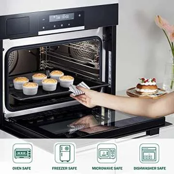 Mini Ramekins 1.5 oz, Vidalenta Dipping Sauce Cups, Tiny Ramekins Dip Bowl Porcelain Souffle Dish Set of 6, Small Ramekins Dessert Cups Small Bowls for Charcuterie Board, Microwave & Oven Safe, White