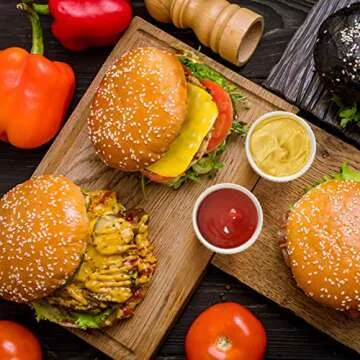 Mini Ramekins 1.5 oz, Vidalenta Dipping Sauce Cups, Tiny Ramekins Dip Bowl Porcelain Souffle Dish Set of 6, Small Ramekins Dessert Cups Small Bowls for Charcuterie Board, Microwave & Oven Safe, White