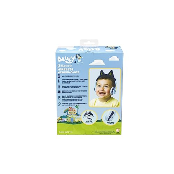 Bluey Bluetooth Headphones - Safe & Foldable for Kids