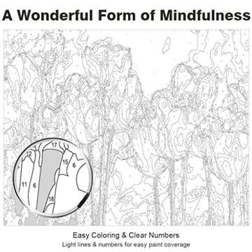 COLORWORK DIY Paint by Numbers Kit | Pink Tulips