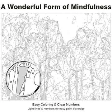 COLORWORK DIY Paint by Numbers Kit | Pink Tulips