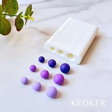 Keoker Polymer Clay Bead Roller, Polymer Clay Earrings Tools, Round Bead Maker, Clay Jewelry Making ...