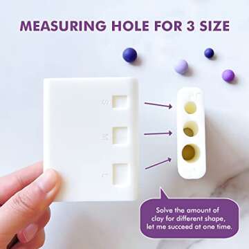 Keoker Polymer Clay Bead Roller, Polymer Clay Earrings Tools, Round Bead Maker, Clay Jewelry Making Tool, Helps You Make Perfectly Round Beads in Three Sizes (Round Shape Beads)