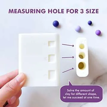 Keoker Polymer Clay Bead Roller, Polymer Clay Earrings Tools, Round Bead Maker, Clay Jewelry Making Tool, Helps You Make Perfectly Round Beads in Three Sizes (Round Shape Beads)