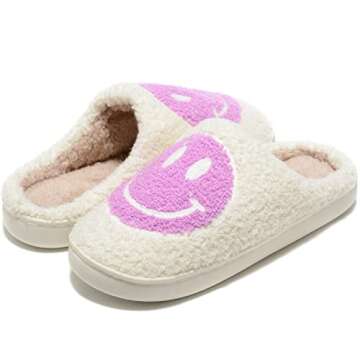 Retro Fuzzy Face Slippers - Cozy, Non-Slip Indoor/Outdoor Wear