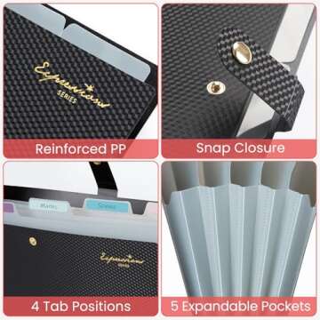 Sooez School File Folder - Stylish & Functional Organizer