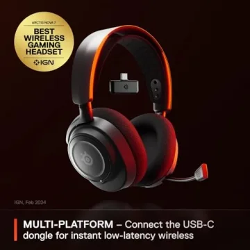 Elite SteelSeries Nova 7X Wireless Gaming Headset with Long Battery Life
