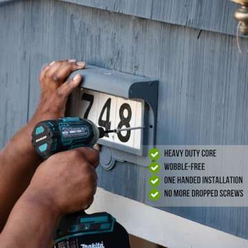 Velocity Exterior 2 1/2 Wood Screws and T25 Torx Bits (Size #10) – Stick Tight Technology, Made with Carbon Steel, Includes Hexstix Bit & Storage Organizer Fence Screws for Wood (422 Pieces)