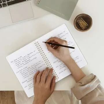 Aesthetic Spiral Notebook Set of 2 For Women and Men - Cute College Ruled 8x6 Bible Study Journal/Notebook with Pockets And Lined Pages - Perfect A5 Supplies to Stay Organized at Work or School