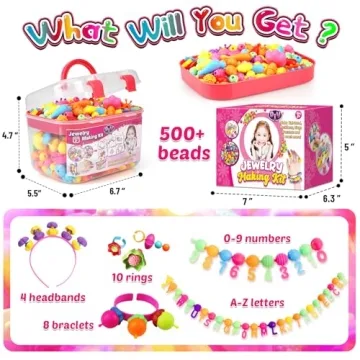 FUNZBO Snap Pop Beads - 520+ Jewelry Beading Kit