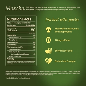 Clevr Blends Organic Matcha Green Tea Latte Mix