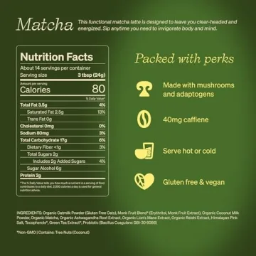 Clevr Blends Organic Matcha Green Tea Latte Mix