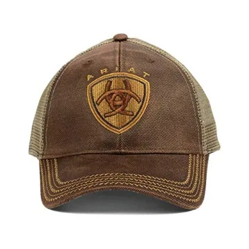 Shop Stylish ARIAT Men's Oilskin Mesh Hat Today