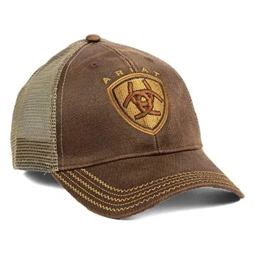 Shop Stylish ARIAT Men's Oilskin Mesh Hat Today