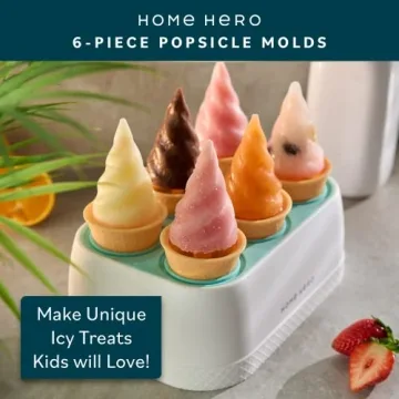 6-Piece Silicone Popsicle Molds for Kids and Adults