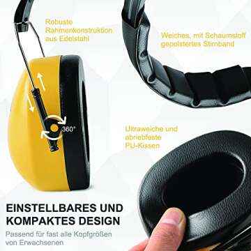 Hearing Protection Ear Muffs NRR 28dB for Shooting & Work