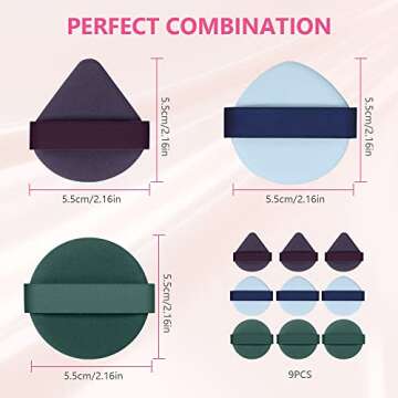 Ainiv 9PCS Air Cushion Makeup Sponges for Flawless Application