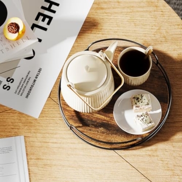 LAMU Wooden Lazy Susan Organizer Set for Kitchen & Pantry