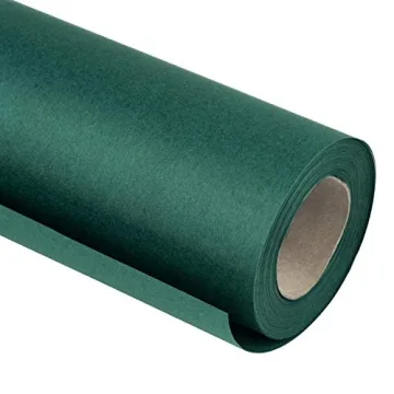 RUSPEPA Green Kraft Wrapping Paper - Durable, Eco-Friendly Gift Wrap for Any Occasion