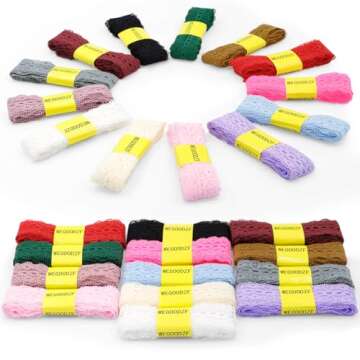 WEGOODZF Flat Lace Fancy Shoelaces for Women 55 inch