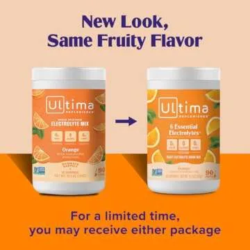 Ultima Replenisher Daily Electrolyte Powder Drink Mix – Orange, 90 Servings – Hydration Powder w...