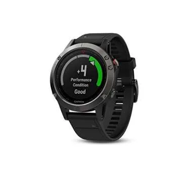 Garmin fēnix 5, Premium and Rugged Multisport GPS Smartwatch, Slate Gray/Black Band, 47 MM