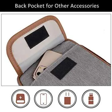 Rinvanic Cable Organizer Bag,Travel Electronic Organizers Case Waterproof Tech Organizer Bag Portable Cord Storage Pouch for Cable, Charger, Phone, USB, SD Card,with 6pcs Leather Cable Ties (Grey)