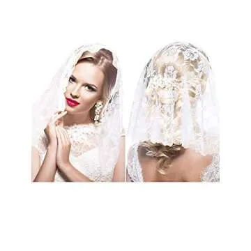 Boao Floral Lace Veils: Elegant Lace Scarves for Bridal Wear
