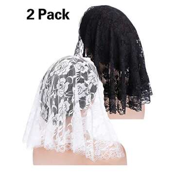 Boao Floral Lace Veils for Women - Elegant Head Covering
