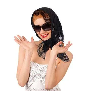 Boao Floral Lace Veils for Women - Elegant Head Covering