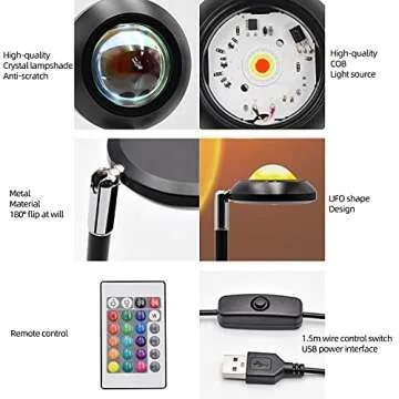 SOKHNA Sunset Lamp - 16 Colors with Remote Control